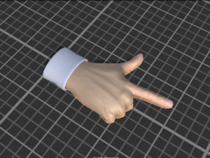 cartoon hands - animated 3D Model