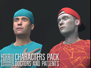 paquete de personajes: médicos y pacientes Modelo 3D