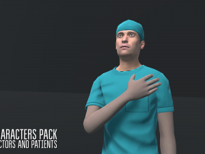 characters pack - doctors and patients Modelo 3D