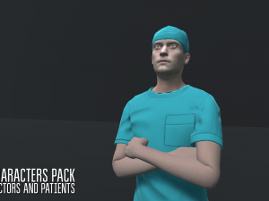characters pack - doctors and patients Modelo 3D