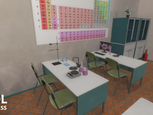 chemistry class - school 3D 模型