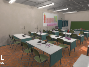 chemistry class - school 3D 模型