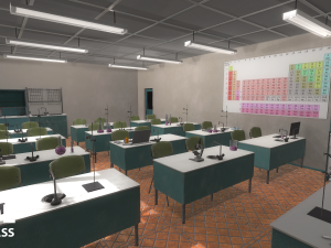 chemistry class - school 3D 模型