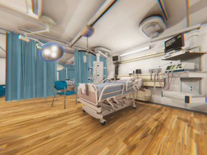 clinic - hospital room 3D 모델