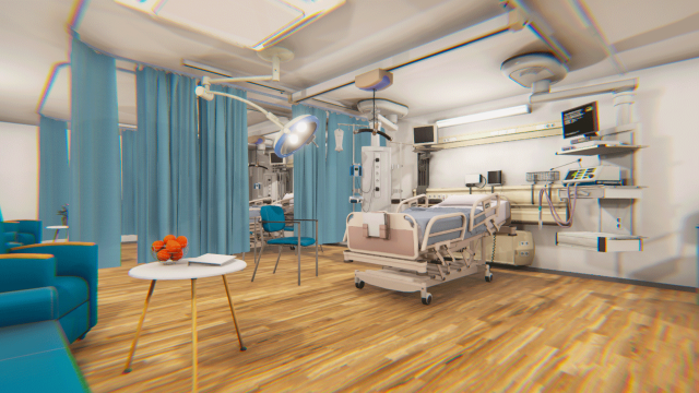 clinic - hospital room 3D 모델 .c4d .max .obj .3ds .fbx .stl .blend 