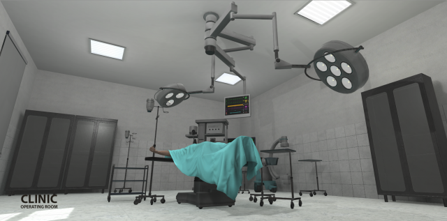 clinic - operating room Model 3D .c4d .max .obj .3ds .fbx .stl .blend 