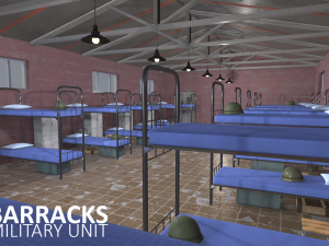 barracks - military unit Modèle 3D