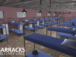 barracks - military unit Modèle 3D
