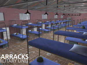 barracks - military unit 3D Model