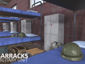 barracks - military unit Modèle 3D