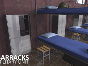barracks - military unit Modèle 3D