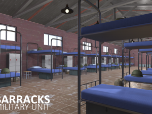 barracks - military unit Modèle 3D