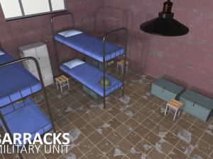 barracks - military unit Modèle 3D