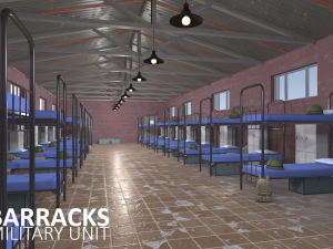 barracks - military unit Modèle 3D