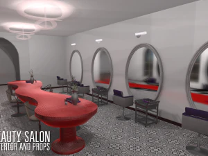 salon kecantikan - interior dan alat peraga Model 3D