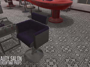 beauty salon - interior and props 3Dモデル
