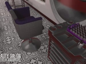 beauty salon - interior and props 3Dモデル