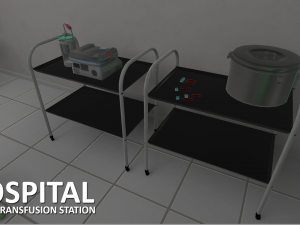 blood transfusion station - hospital 3D 모델