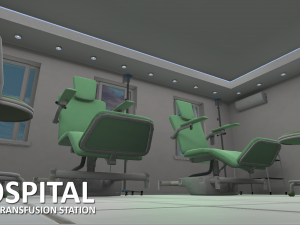blood transfusion station - hospital 3D 모델