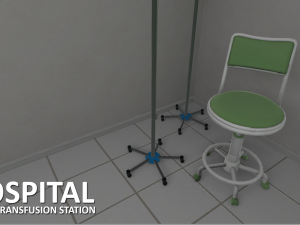 blood transfusion station - hospital 3D 모델