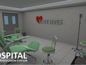 blood transfusion station - hospital 3D 모델