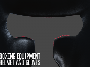 boxing equipment - helmet and gloves Model 3D