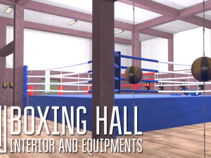sala boxe - interni e attrezzature Modello 3D