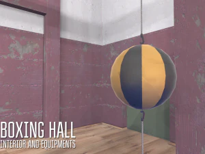 boxing hall - interior and equipments 3D Model