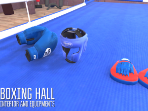 boxing hall - interior and equipments Modèle 3D