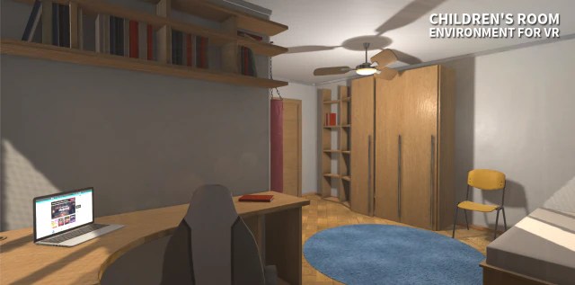 childrens room - environment for vr 3D Model .c4d .max .obj .3ds .fbx .stl .blend