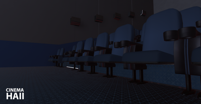 cinema hall 3D Model .c4d .max .obj .3ds .fbx .stl .blend 
