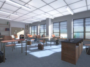 kelas - sekolah Model 3D