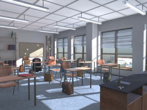 classroom - school 3D Model