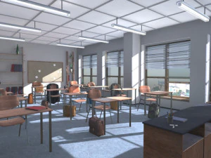 classroom - school 3D Model