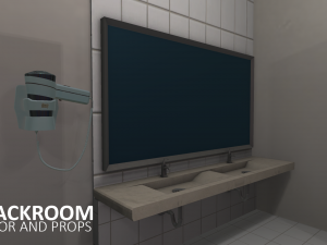 cloackroom - interior and props Model 3D