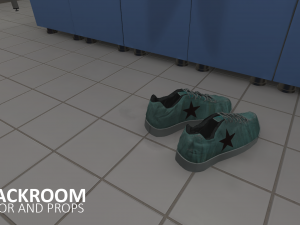 cloackroom - interior and props Model 3D