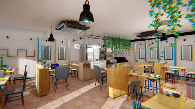 coffee shop - interior and props 3D Model .c4d .max .obj .3ds .fbx .stl .blend 