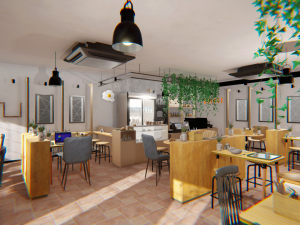 coffee shop - interior and props 3D Model