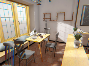 coffee shop - interior and props 3D Model