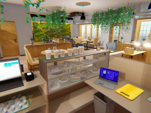 coffee shop - interior and props 3D Model