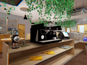coffee shop - interior and props 3D Model