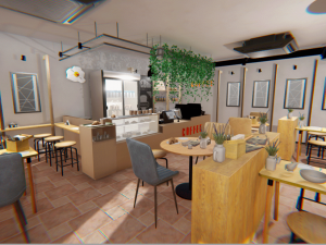 coffee shop - interior and props 3D Model