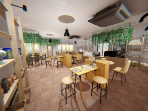 coffee shop - interior and props 3D Model