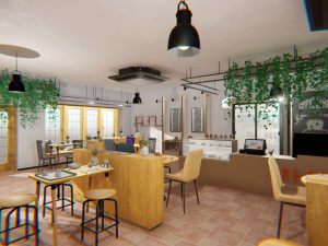 coffee shop - interior and props 3D Model