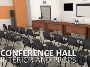 conference hall - interior and props 3D Модель