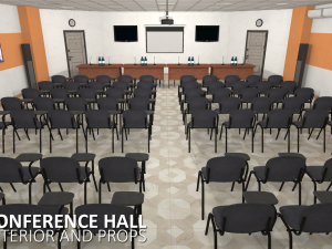 conference hall - interior and props 3D Модель