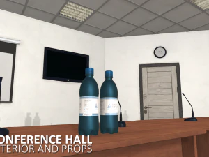 conference hall - interior and props 3D Model