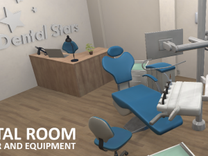 dental room - interior and equipment 3Dモデル