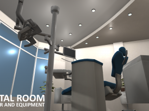 dental room - interior and equipment Modèle 3D