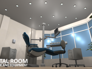 dental room - interior and equipment Modèle 3D